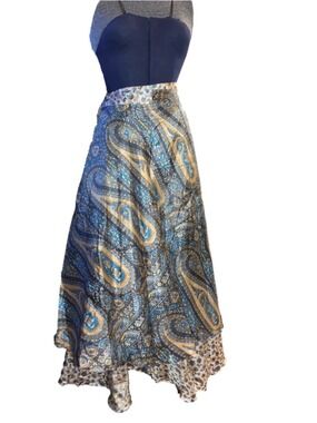 Silky wrap around skirt